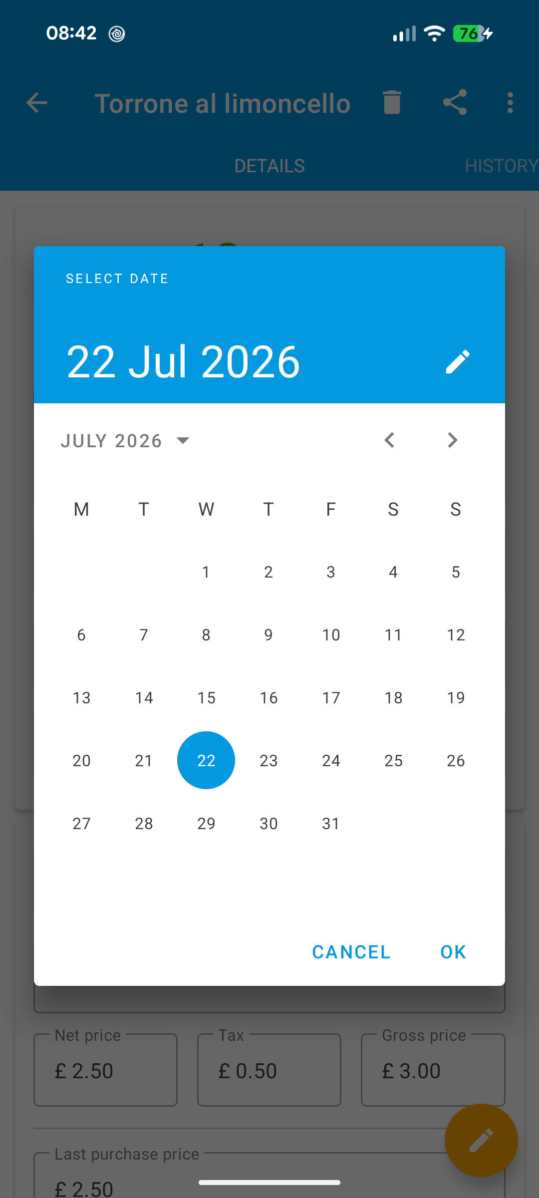 Load with expiry date