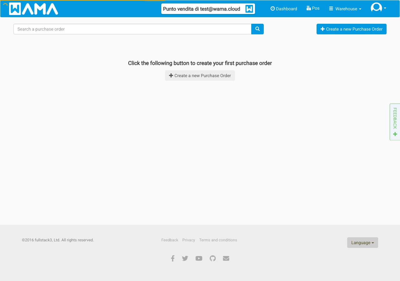 Purchase orders list