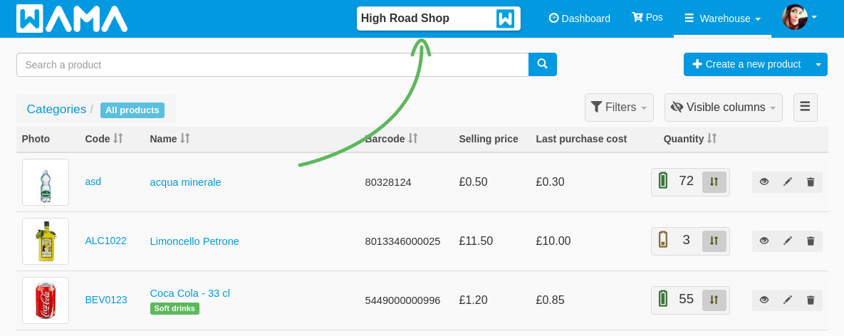 Switch point of sale